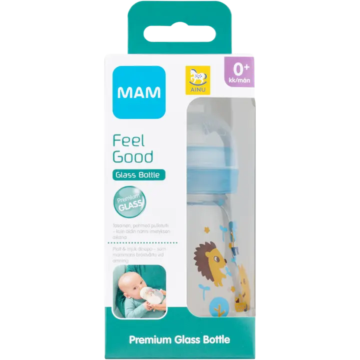 Ainu Mam Feel Good lasinen tuttipullo 170 ml