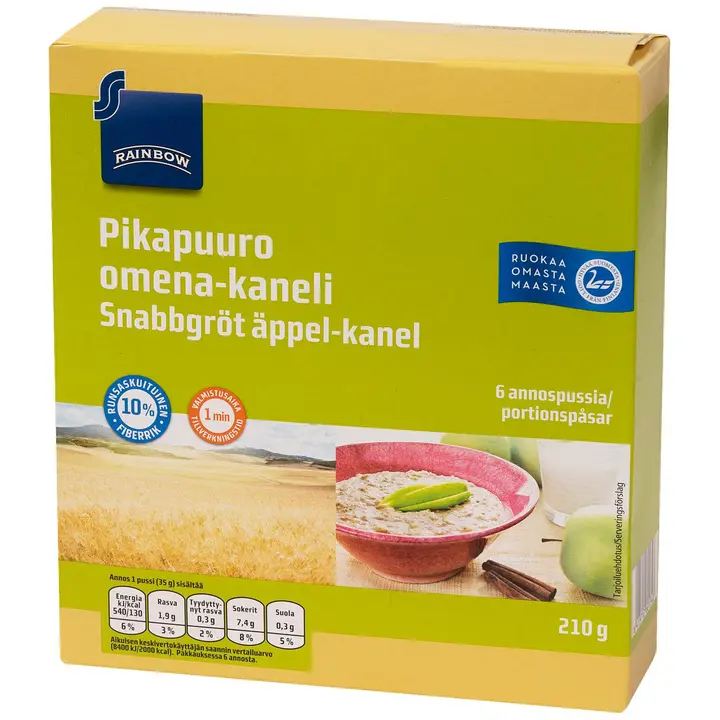 Rainbow 210g Omena-Kaneli Pikapuuro