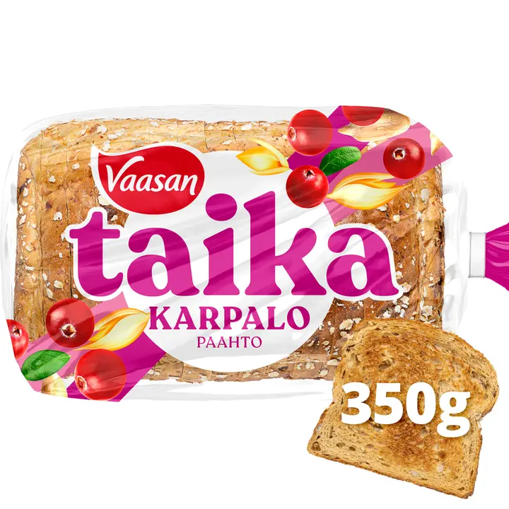 Vaasan Taika Karpalo 350 g paahtoleipä
