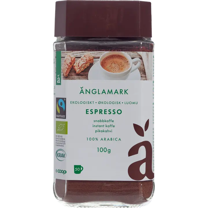 Änglamark espresso pikakahvi luomu 100 g