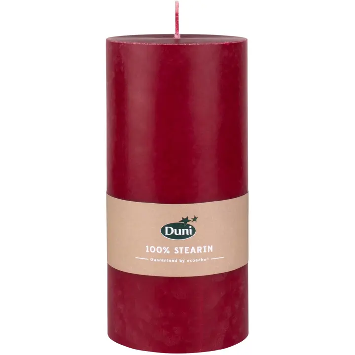 Duni 15x7cm 45h 100% steariinia viininpunainen pöytäkynttilä x 84