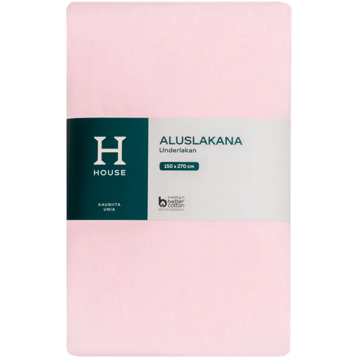 House aluslakana 150 x 270 cm vaaleanpunainen