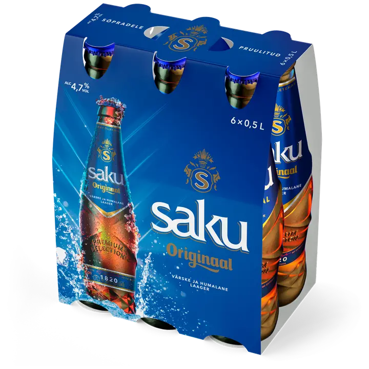 Saku Originaal õlu 4,7%vol 6x0,5L pdl