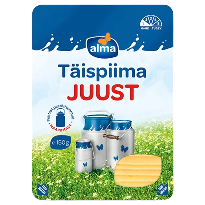 Alma Täispiimast juust, viilutatud, 150 g