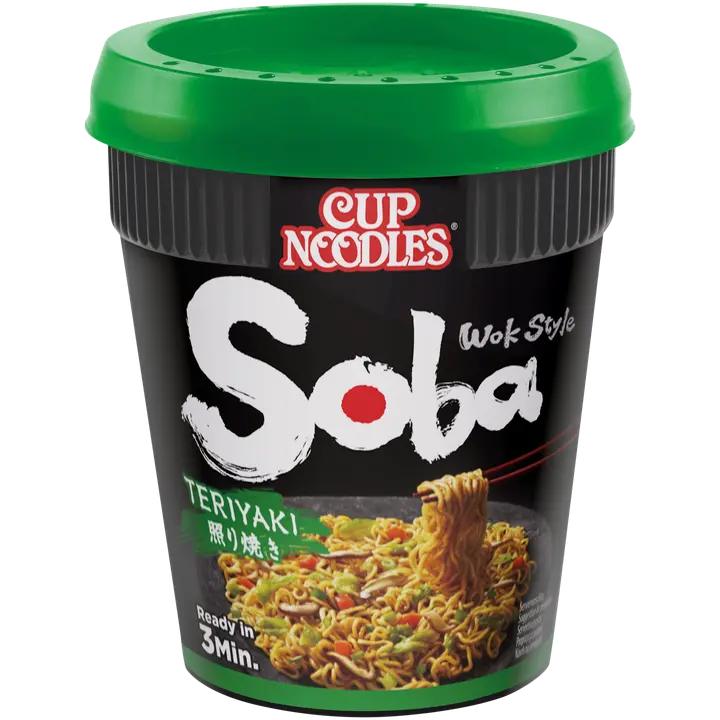 Nissin 90g Soba Cup Teriyaki nuudeli
