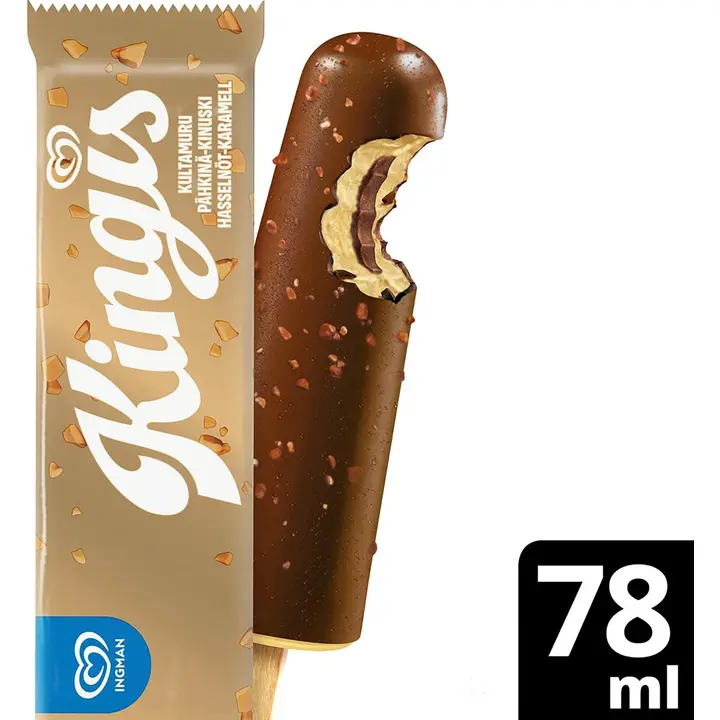 Kingis pähkli-karamelli pulgajäätis 78 ml