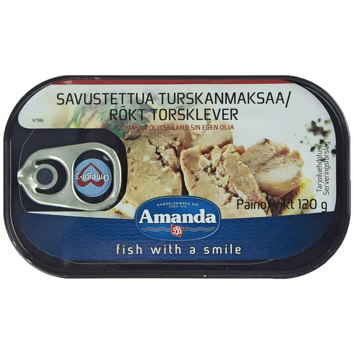 Amanda savustettua turskanmaksaa 120 g