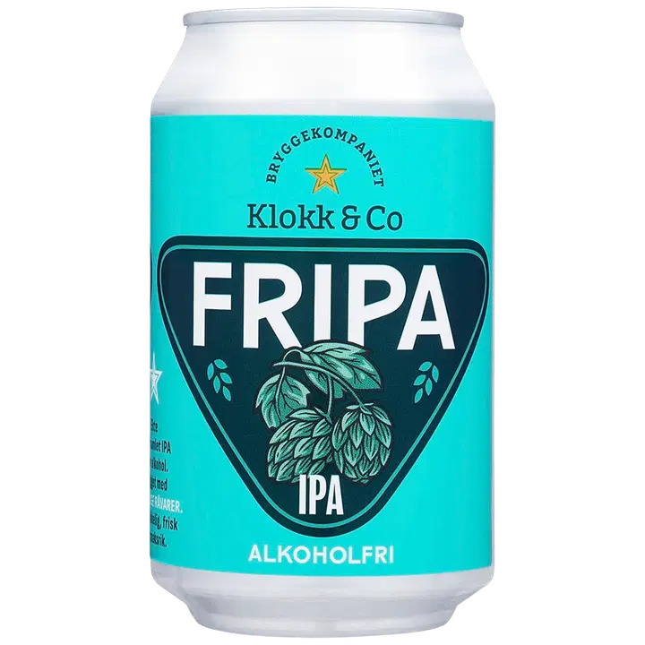 Klokk & Co Fripa Ipa Alkoholiton olut 0,5% 0,33l