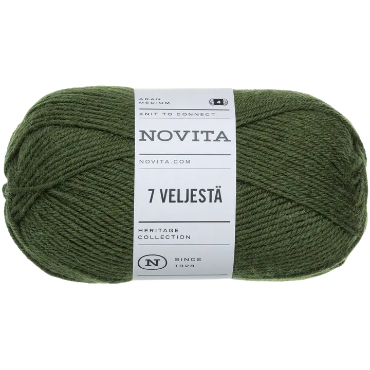 Novita lanka 7 Veljestä 100 g kuusikko 391