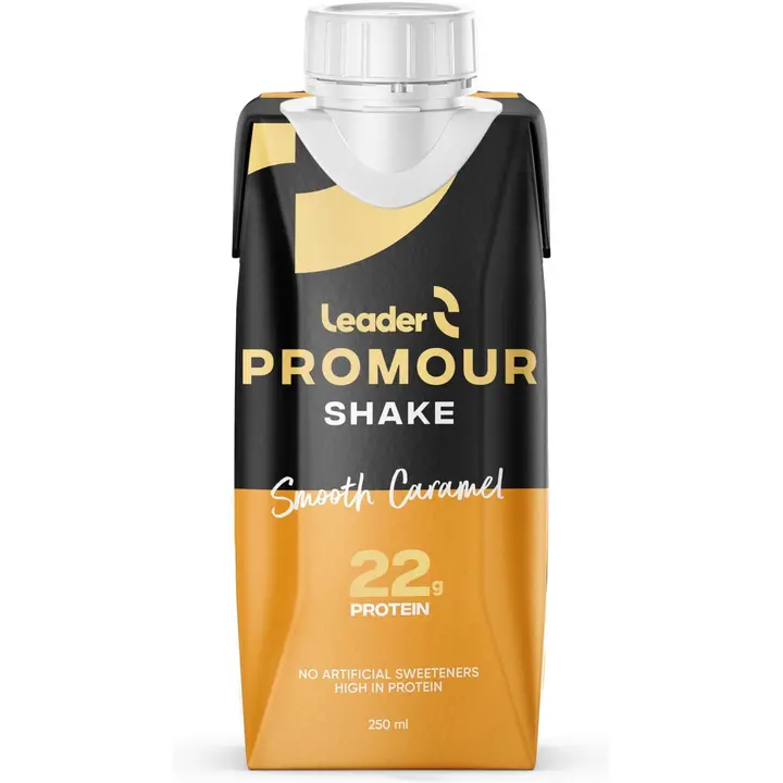 Leader Promour shake Smooth Caramel maitoproteiinijuoma karamellinmakuinen 250 ml