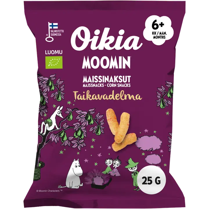 Oikia Moomin Luomumaissinaksu taikavadelma 25 g