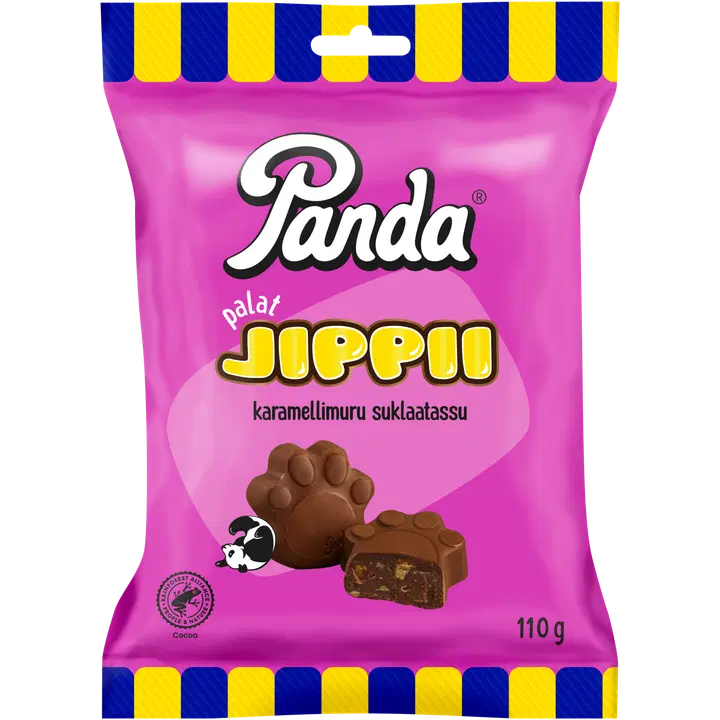 Panda Palat Jippii karamell choklad tass 110g