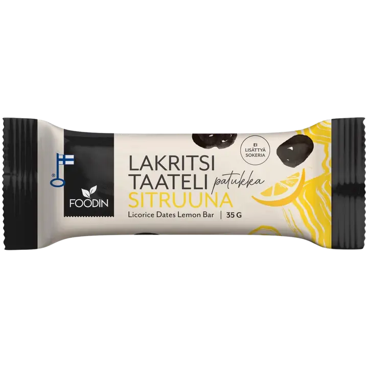 Foodin Lakritsitaatelipatukka Sitruuna 35g