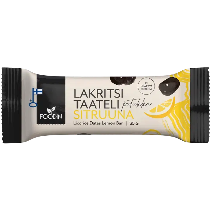 Foodin Lakritsitaatelipatukka Sitruuna 35g