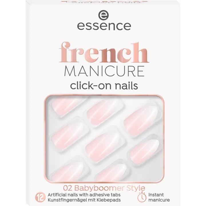 essence french MANICURE click-on nails 02 Babyboomer Style 12 st