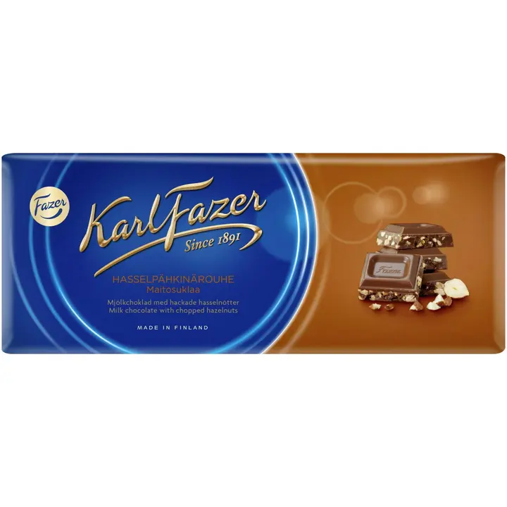Karl Fazer hasselpähkinärouhe suklaalevy 200g