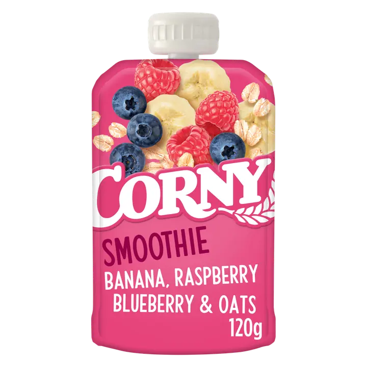 Corny Smoothie banaani, vadelma, mustikka & kaura 120g