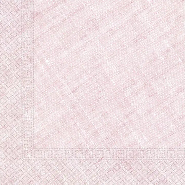 DECORATA Yksiväriset vaaleanpunaiset FSC kolmikerroksiset paperilautasliinat 33x33cm