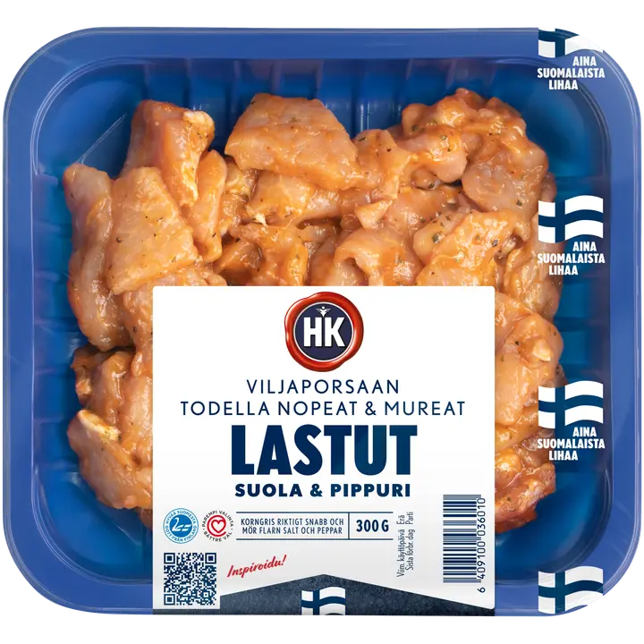 HK Viljaporsaan Todella nopeat ja mureat lastut 300g Suola&Pippuri