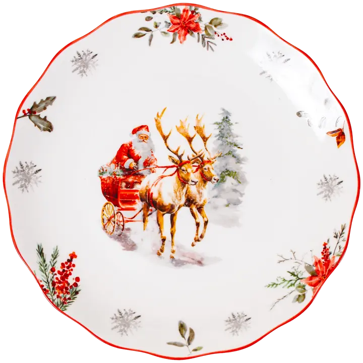 Taldrik jõulud punane 20,5 cm