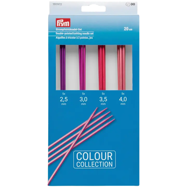 Prym sukkapuikkosetti 20cm, 3 eri kokoa, alumiinia,  2,5 - 3,0 - 3,5 - 4,0 mm