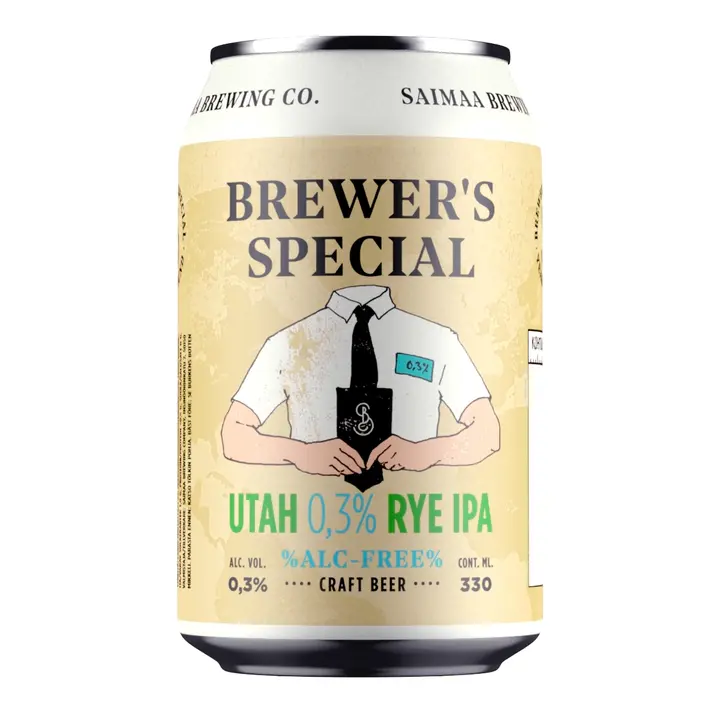 Brewer's Special Utah 0,3% Rye IPA olut 0,33l tölkki