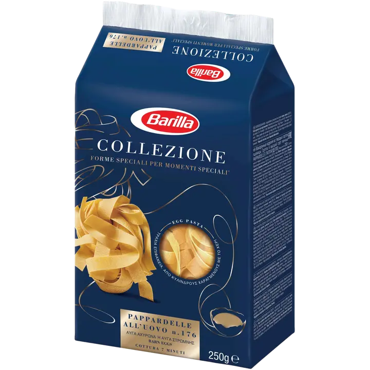 Barilla Collezione Pappardelle All Uovo durumvehnästä ja kanamunasta valmistettu pasta 250g