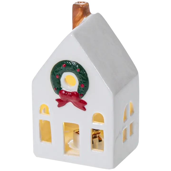 Jõulumaja led valge 7x11 cm