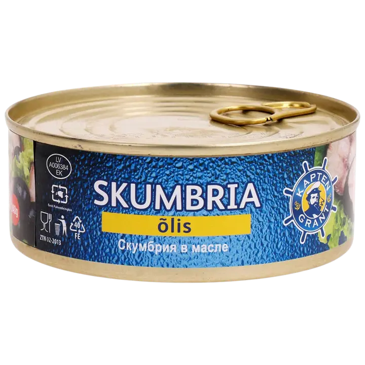 Kapten Grant skumbria õlis 240 g