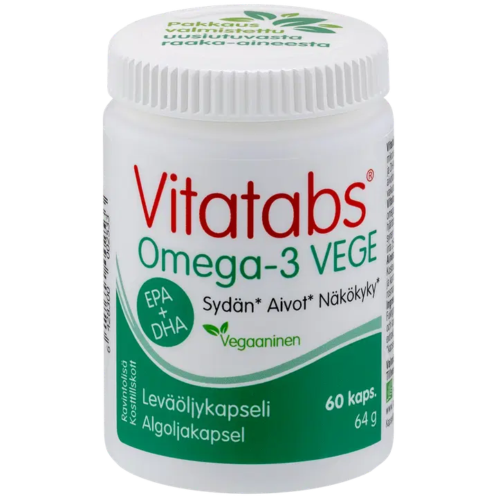 Vitatabs Omega-3 VEGE Omega-3 leväöljykapseli 60 kaps.