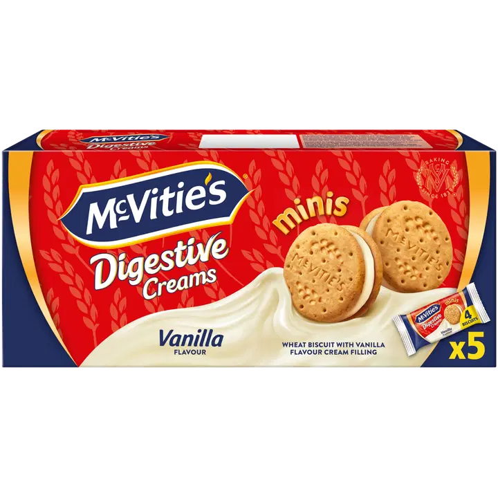 McVitie's Digestive Creams mini vaniljatäytekeksi 185g