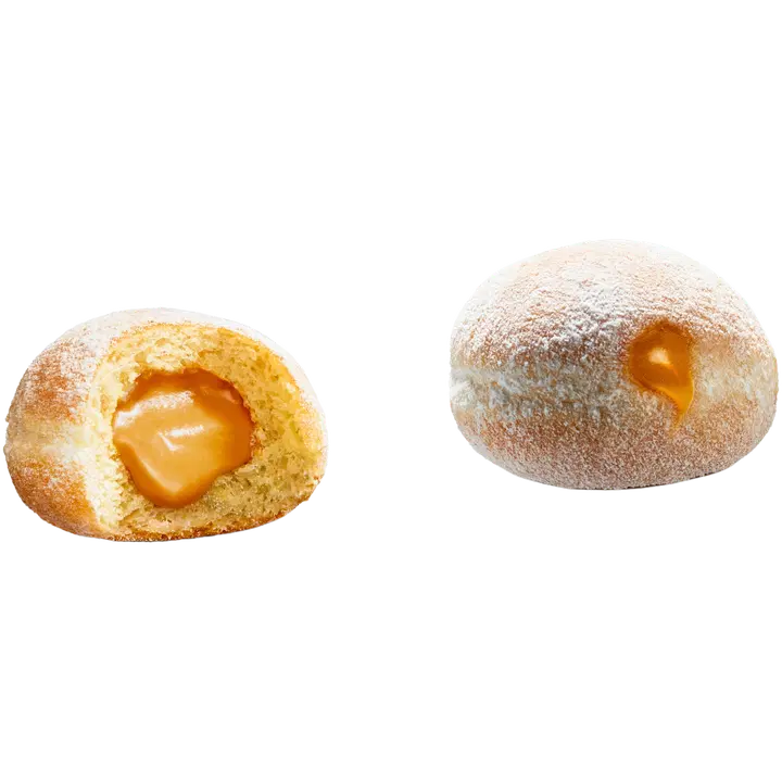 DNWBH Mini berlinermunkki, karamellitäyte 25 g sulatettava, pakaste