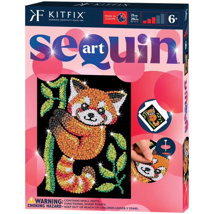 Kitfix Askartelusetti Punainen paljettitaide (21x28cm), lajitelma