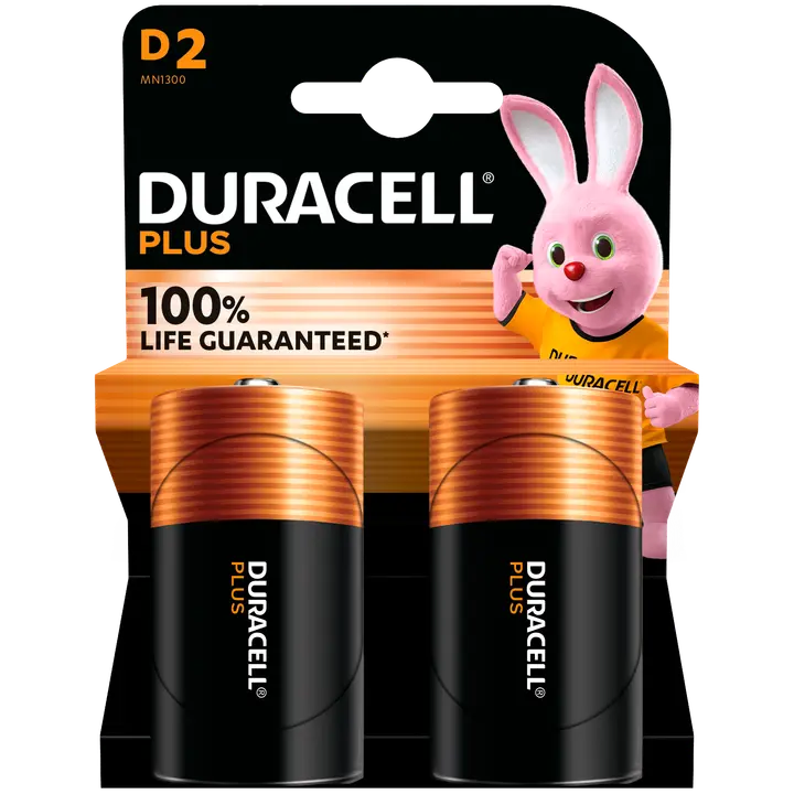 Duracell 2kpl Plus D