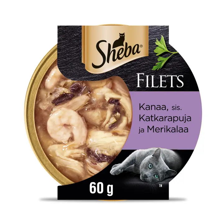 Sheba Filets täissööt kassidele kanafilee, krevetide ja kalaga 60g