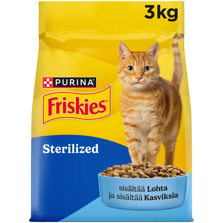Purina Friskies Sterilized Lotha Kissan kuivaruoka 3kg