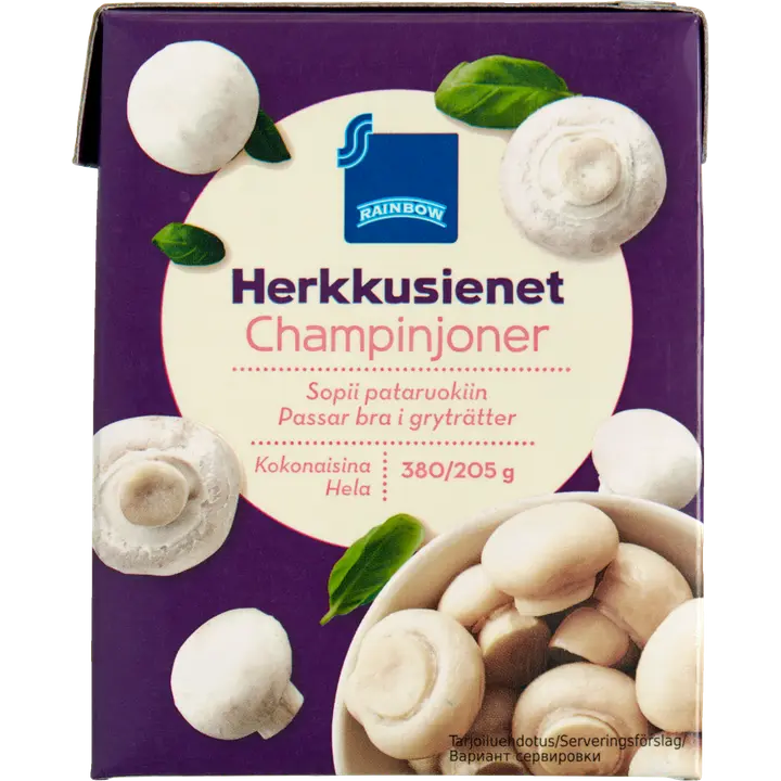 Rainbow herkkusieniä suolaliemessä 380/205g