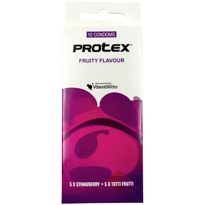 Kondoomid protex maasika ja tutti frutti 10tk