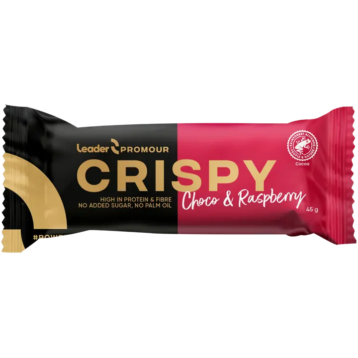 Leader Promour Crispy maitosuklaa & vadelma proteiinipatukka 45 g