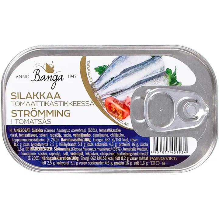 Banga Silakkaa Tomaattikastikkeessa 120g
