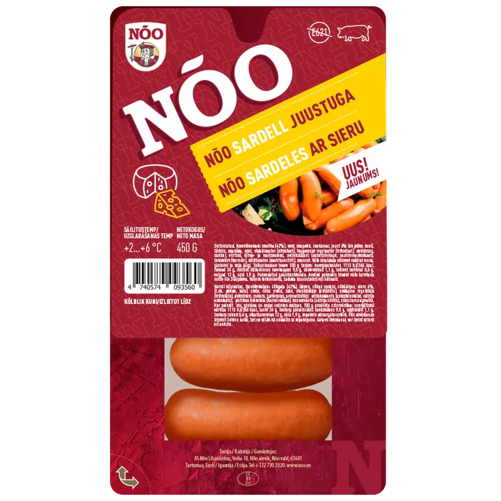 Nõo Nõo Sardell Juustuga 450 G