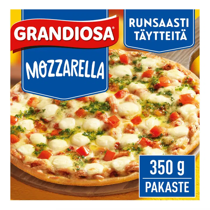 Grandiosa mozzarella stenugnsbakad fryst pizza 350g