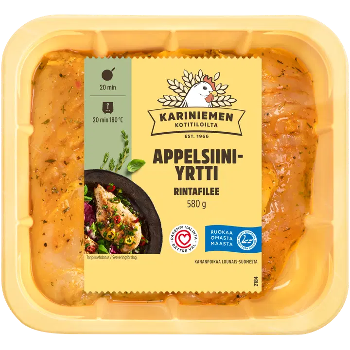 Kariniemen Kananpojan filee appelsiini-yrtti 580 g