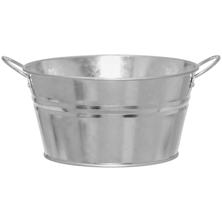 4Living Kukkaruukku metallia matala 19,5 cm
