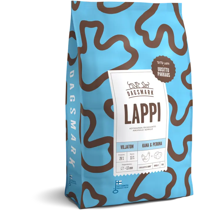 Dagsmark LAPPI 5kg viljaton koiran kuivaruoka kana-peruna