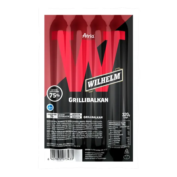 Atria Wilhelm Grillibalkan 320g