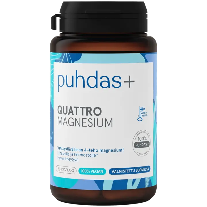 Puhdas+ Quattro Magnesiumvalmiste 36g/60kaps