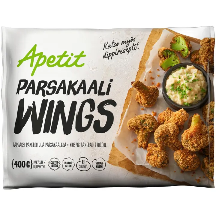 Apetit Parsakaaliwings paneroitu pakaste 400g