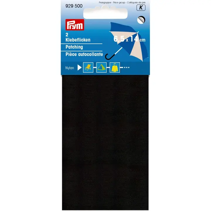 Prym nylonpaikka itseliimautuva 2kpl 6,5x14cm musta