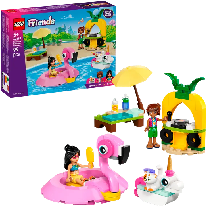 LEGO® Friends 42658 Allasbileet – Yksisarvinen ja flamingo
